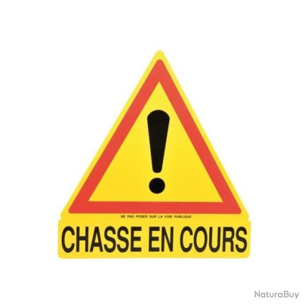 Panneau de signalisation Januel Triangulaire chasse en cours