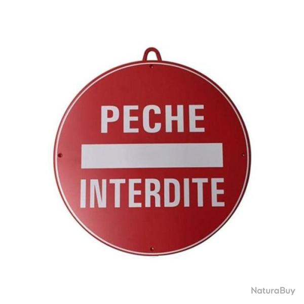 Panneau de signalisation Januel P�che interdite rouge - Diam. 28 cm