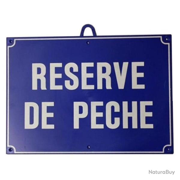 Panneau de signalisation Januel R�serve de p�che bleu - 28 x 20 cm