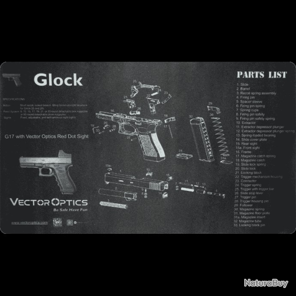 tapis Vector etabli entretien glock