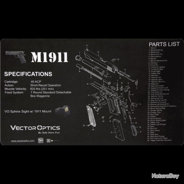 tapis Vector etabli entretien 1911