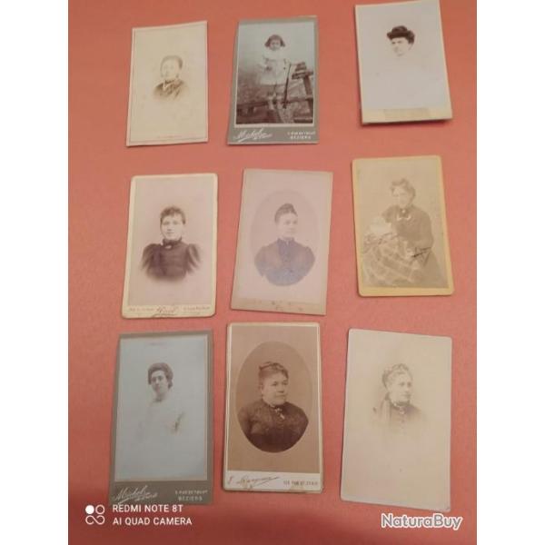LOT DE 9 PHOTOS ANCIENNES