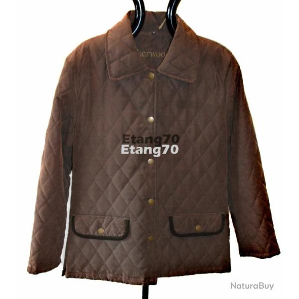 DESTOCKAGE VESTE FEMME SHERWOOD QUILTED JACKET MARRON TAILLE 14 UK 42FR