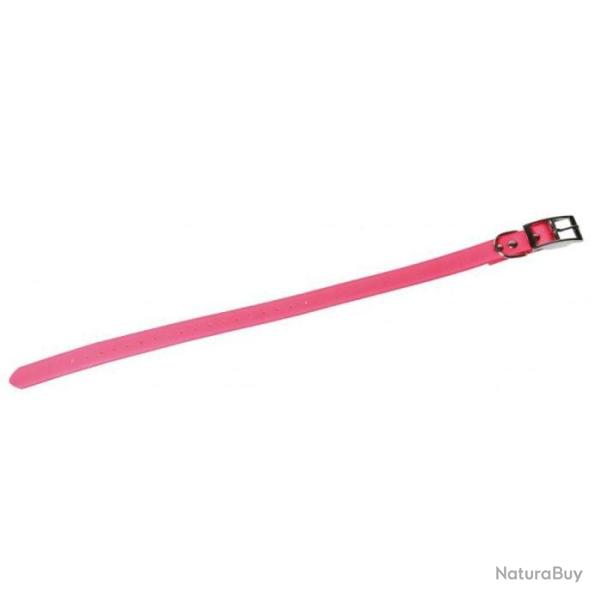 Collier souple Januel Pu et polyester Fluo Orange - Rose