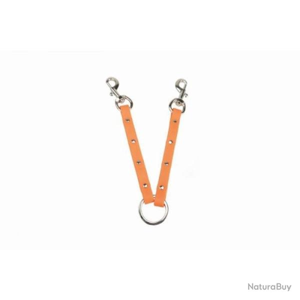 Coupleur plat Januel Biothane beta Orange - 15 mm