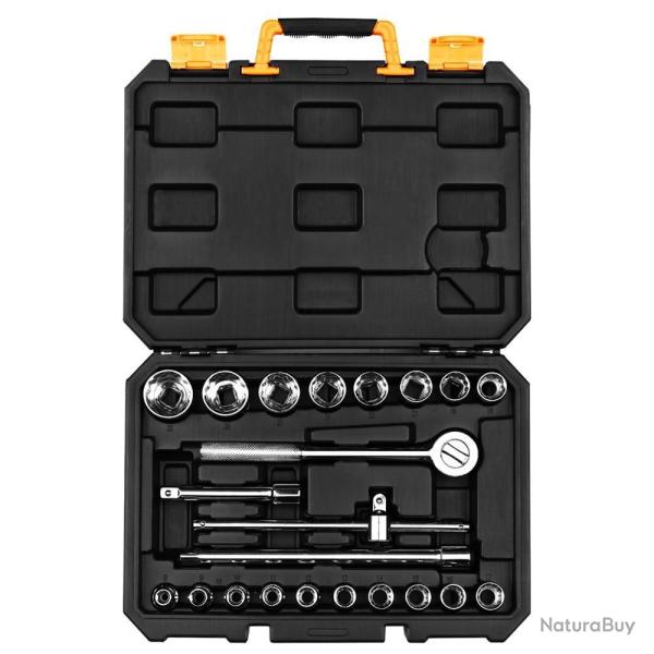 Boite a Outils Qualite Pro en Malette pour la Maison Voiture Bricolage, Modele: Kit Auto 22pcs