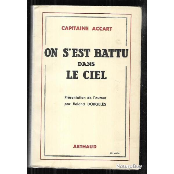 On s'est battu dans le ciel par le capitaine accart. aviation 1940.