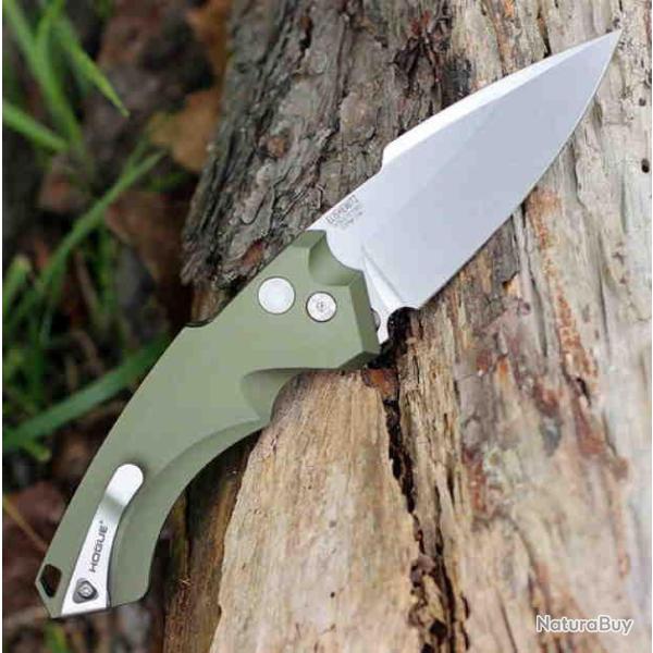 HO34571 Couteau Hogue X5 Button Lock OD Spear Lame Acier 154CM Manche Alu USA Clip