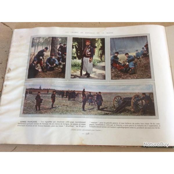 Les Champs de Batailles de la Marne, Gervais-Courtellemont - dition originale WW1