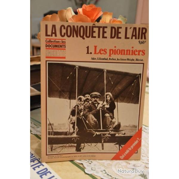 Lot 2 documents "La conqu�te de l'air" 1. "Les pionniers" et 2. "Les h�ros"