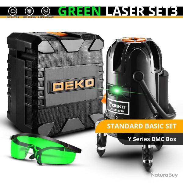 Niveau Laser Rotatif 360 Auto Nivelant 6 Points, Modele: GREEN LASER SET3