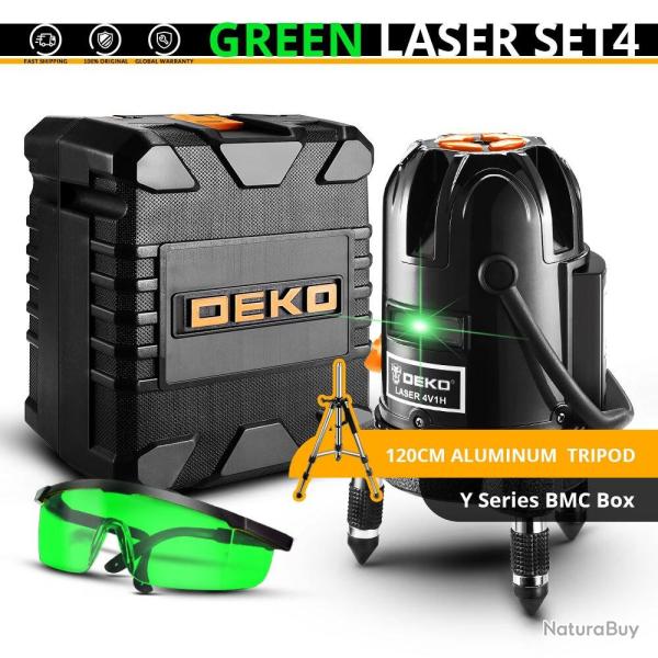 Niveau Laser Rotatif 360 Auto Nivelant 6 Points, Modele: GREEN LASER SET4