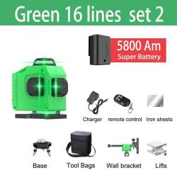 Niveau Laser 4D Rotatif 360 Auto Nivelant 16 lignes-Vert Set 2 20260729082508
