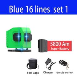 Niveau Laser 4D Rotatif 360 Auto Nivelant 16 lignes-Bleu Set 1 20260729082508