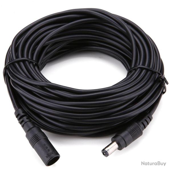 Cable Rallonge M/F Alimentation 5.5mm Camera LED CCTV-Noir-0.5m 20260729082508
