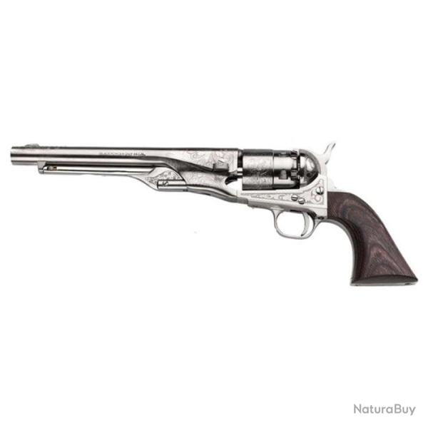 Revolver Pietta 1860 Army nickel� grav� - Cal. 44