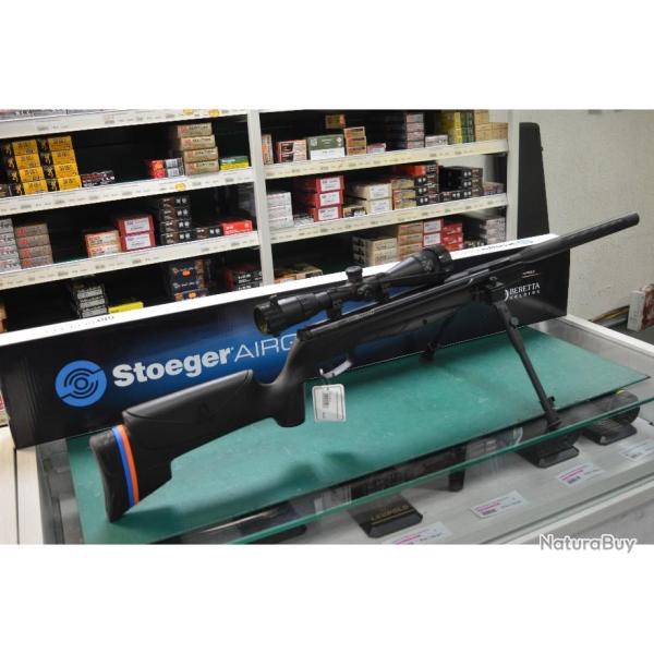 CARABINE AIR COMPRIME STOEGER RX 20 TAC SUPPRESSOR + LUNETTE STOEGER 3-9X40 + BIPIED 19.9 J NEUVE