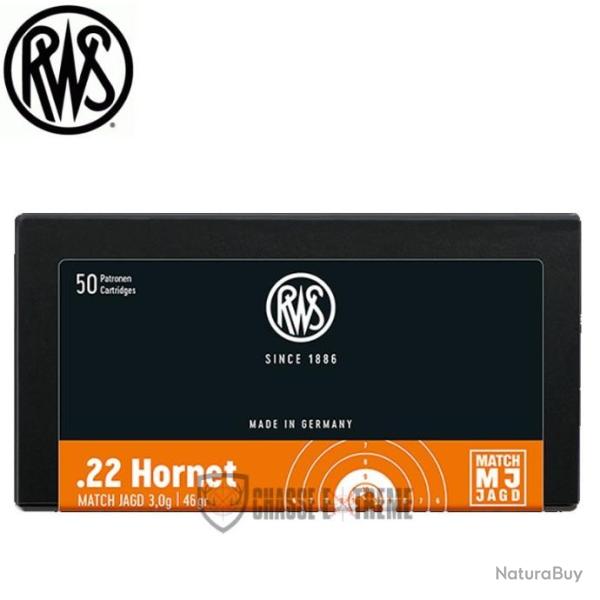 50 Munitions RWS Cal 22 Hornet 46gr Match Jagd