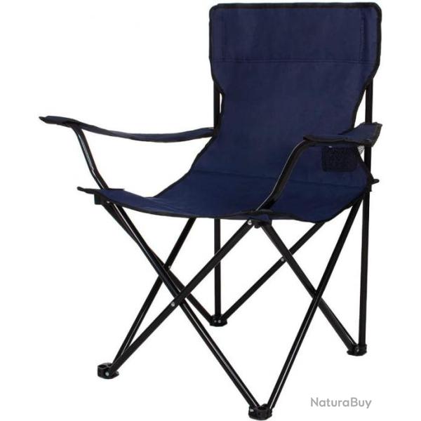 Chaise pliante bleue avec porte gobelet - Camping, p�che, etc. LIVRAISON GRATUITE ET RAPIDE