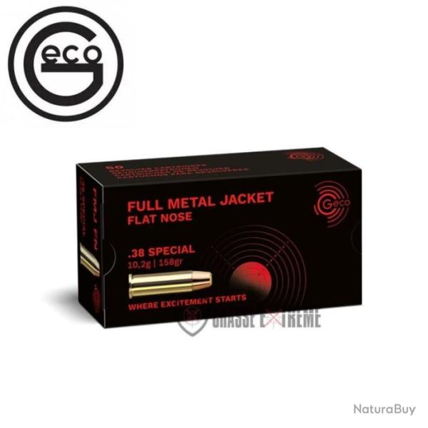 50 Munitions GECO Cal 38 Special 158gr FMJ