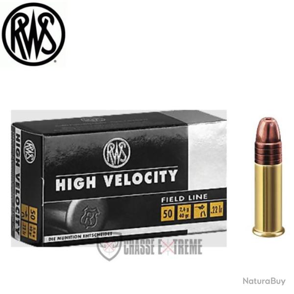 50 Munitions RWS High Velocity Cal 22 Lr 40gr FMJ