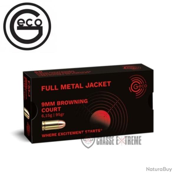 50 Munitions GECO cal 9mm Court/380 ACP 95gr FMJ