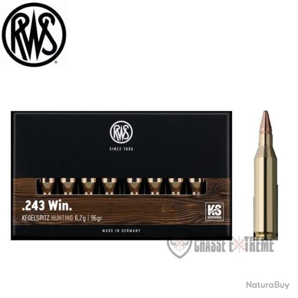 20 Munitions RWS Cal 243 Win 96Gr KS