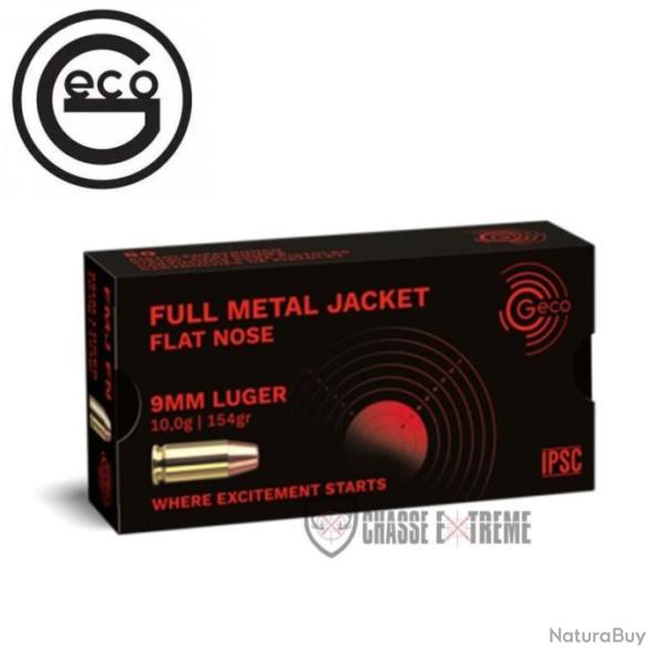 50 Munitions GECO cal 9mm Luger 154gr FMJ