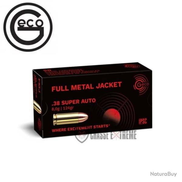 50 Munitions GECO Cal 38 Super Auto 124gr FMJ
