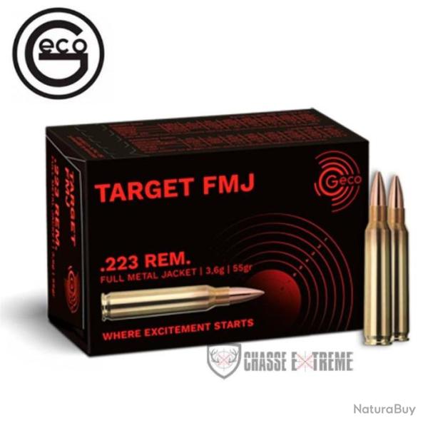 50 Munitions GECO cal 223 Rem 55gr Target FMJ
