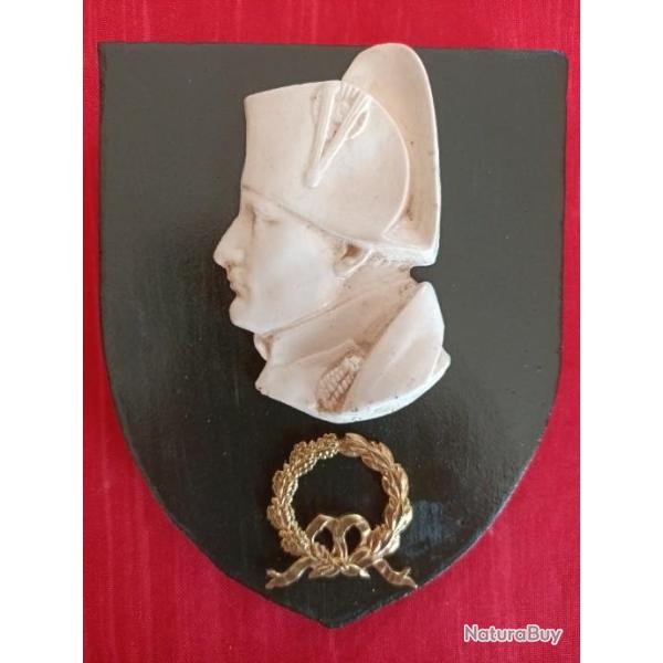Blason avec profil Napol�on et couronne