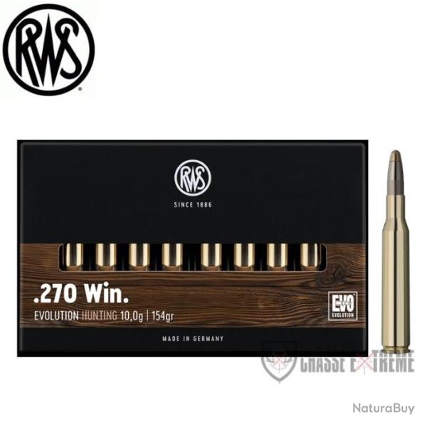 20 Munitions RWS Cal 270 Win 154gr EVO