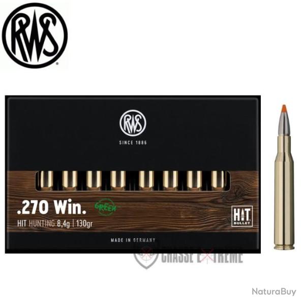 20 Munitions RWS Cal 270 Win 130gr HIT