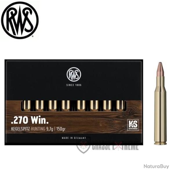 20 Munitions RWS Cal 270 Win 150Gr KS