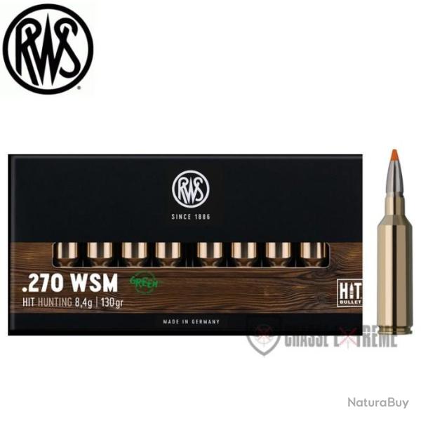 20 Munitions RWS Cal 270 WSM 130gr HIT