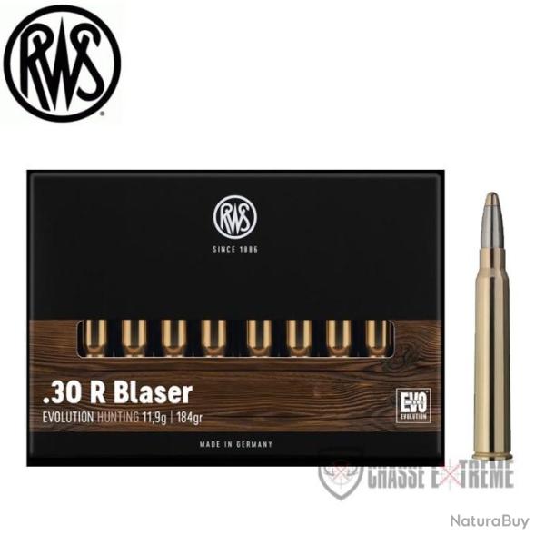 20 Munitions RWS Cal 30R Blaser 184gr EVO