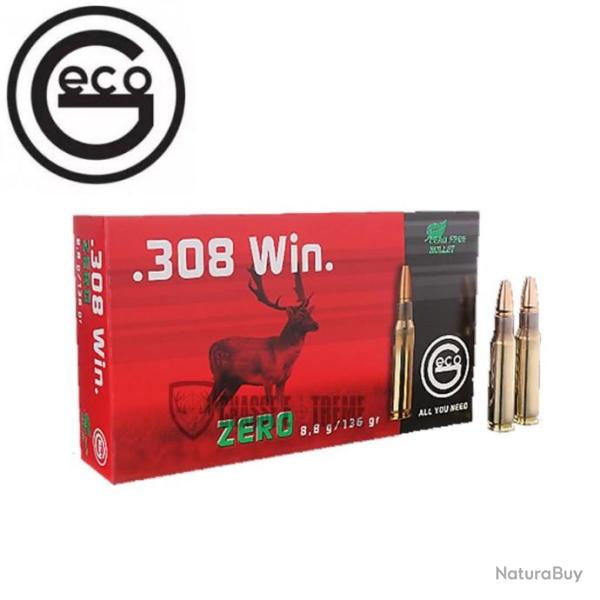 20 Munitions GECO cal 308 Win 136gr Zero