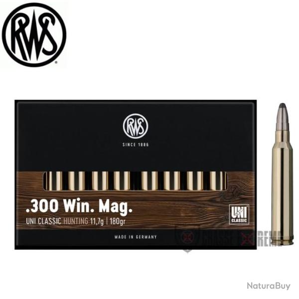 20 Munitions RWS Cal 300 Win Mag 180Gr Uni Classic