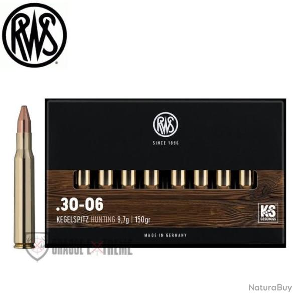 20 Munitions RWS cal 30-06 150gr KS