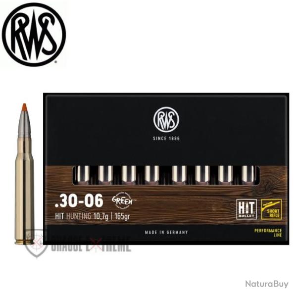 20 Munitions RWS Cal 30-06 Sprg 165gr Hit Short Rifle