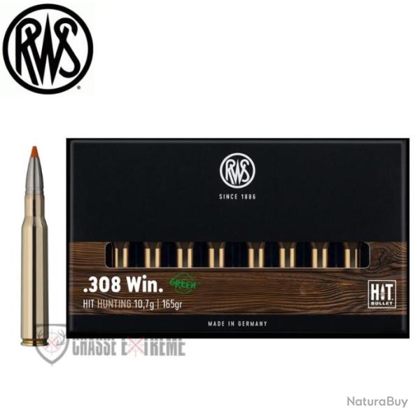 20 Munitions RWS Cal 308 Win 165gr HIT