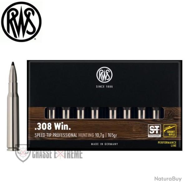 20 Munitions RWS Cal 308 Win 165gr Short Rifle Speed Tip Pro
