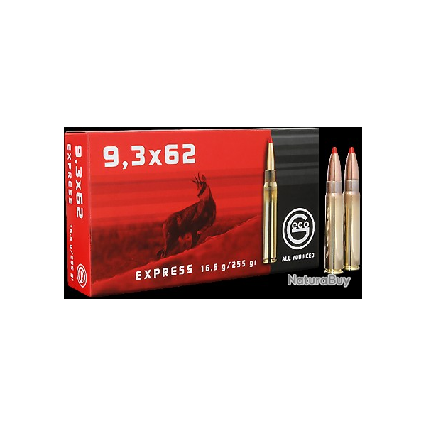20 Munitions GECO Cal 9.3x62 255Gr Express
