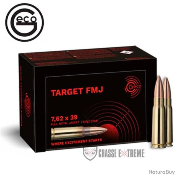 50 Munitions GECO Cal 7.62X39 124gr TARGET FMJ