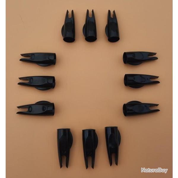 Lot de 12 Encoches Bohning Classic Nock 11/32 Noire