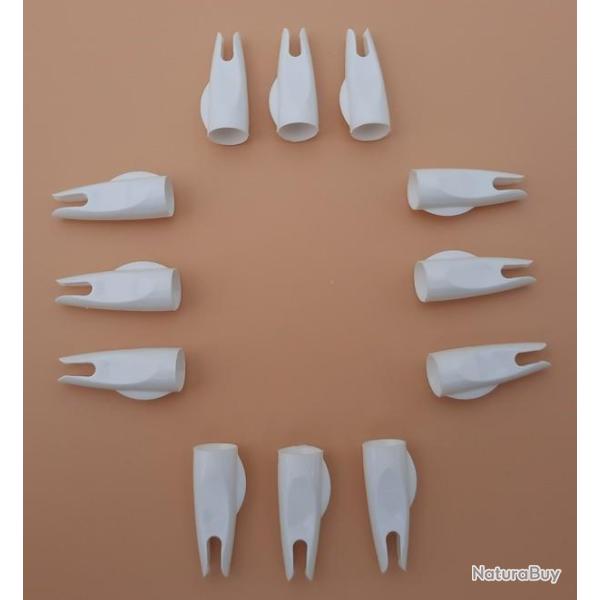 Lot de 12 Encoches Bohning Classic Nock 11/32 Blanche