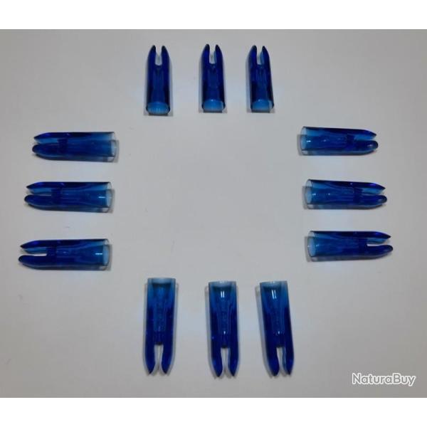 Lot de 12 Encoches AAE Plastinock 11/32 Bleu Fonc