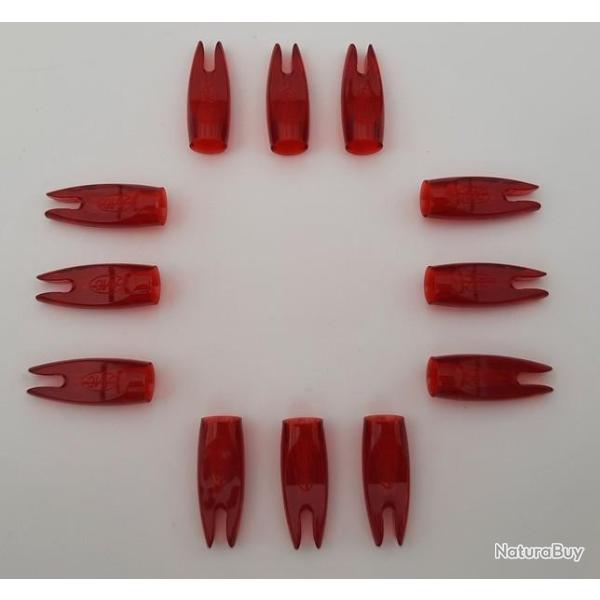 Lot de 12 Encoches AAE Z-Nock Rouge 11/32