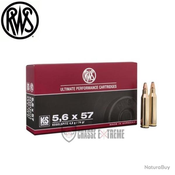 20 Munitions RWS Cal 5.6X57 74Gr KS