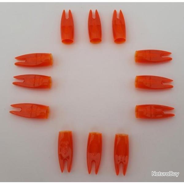 Lot de 12 Encoches AAE Z-Nock Fluo Orange 11/32